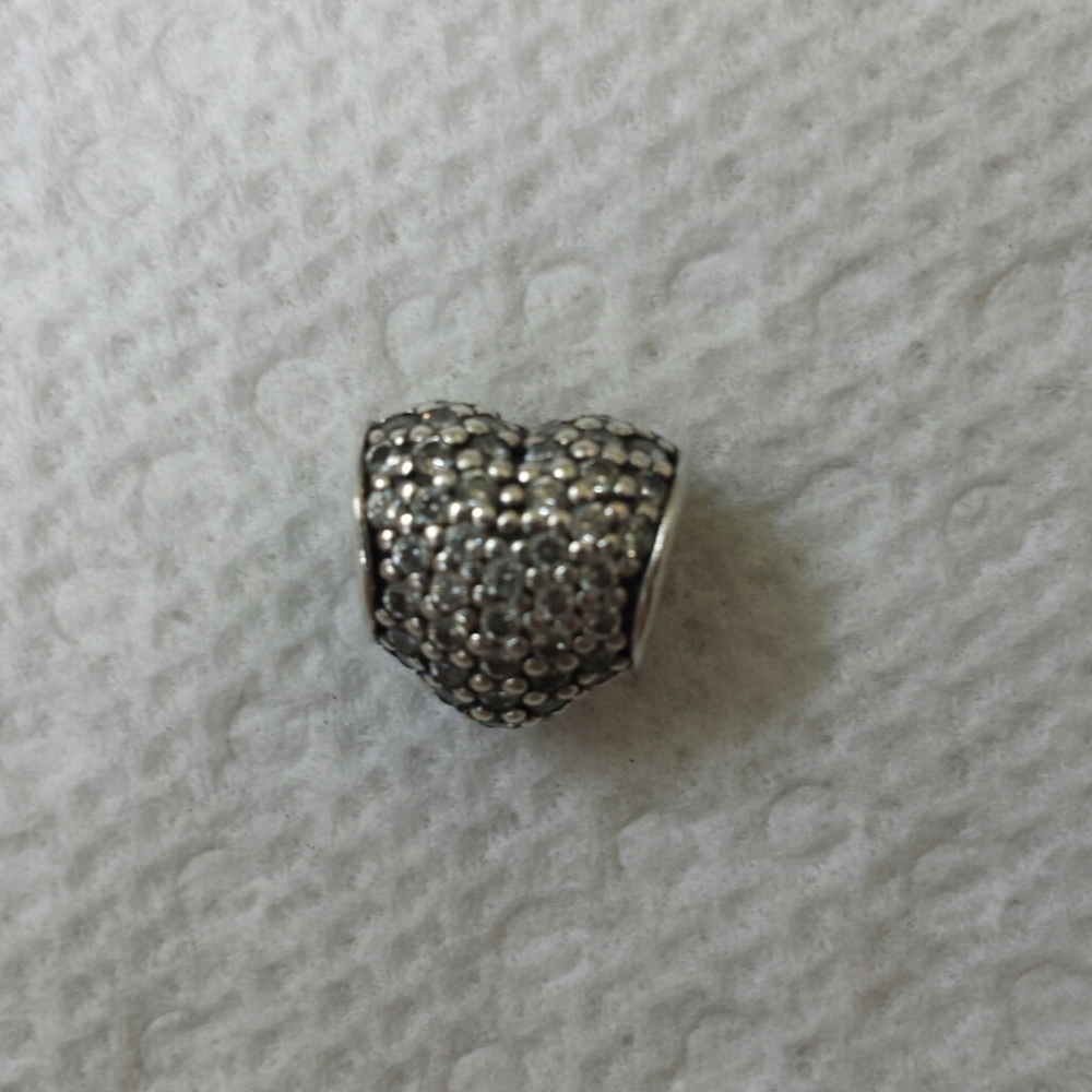 Pandora Silver Sparkly Heart Charm